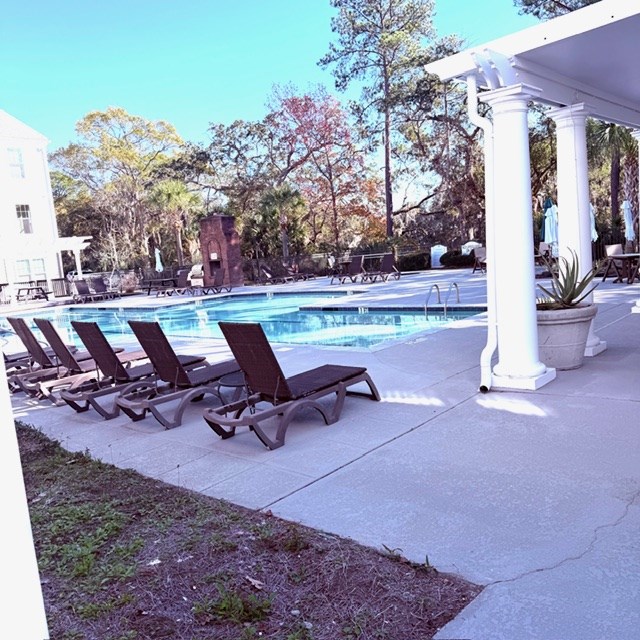 daniels landing pool lots of fun happens here in the summertime!  meet your neighbors and become friends while floating around.  there is also a barbeque area to grill your burgers and hot dogs with family and friends, as well as a hot tub!