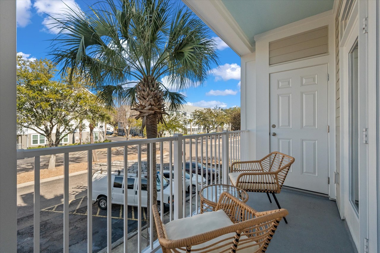 relax on your porch! the porch has beautiful sunset views, as well as additional storage for your beach stuff!