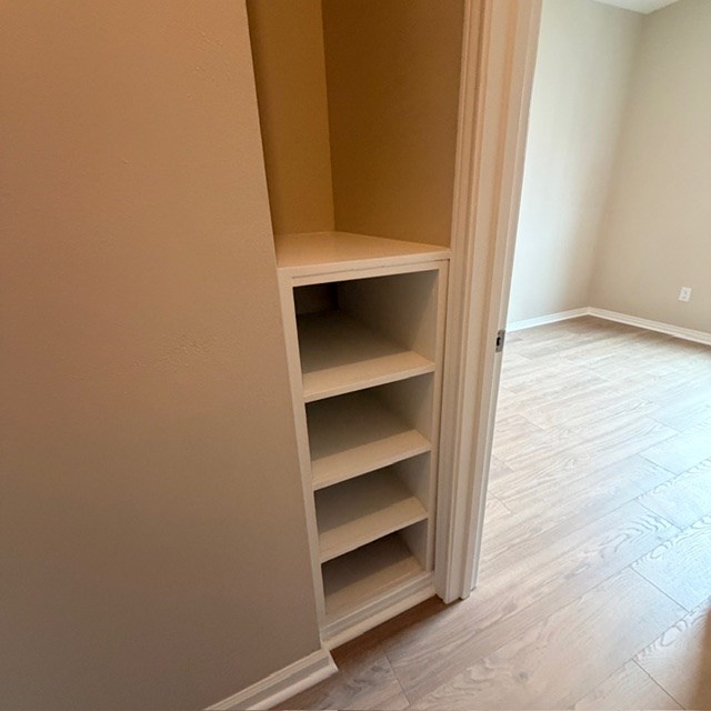 shoe shelves in closet!